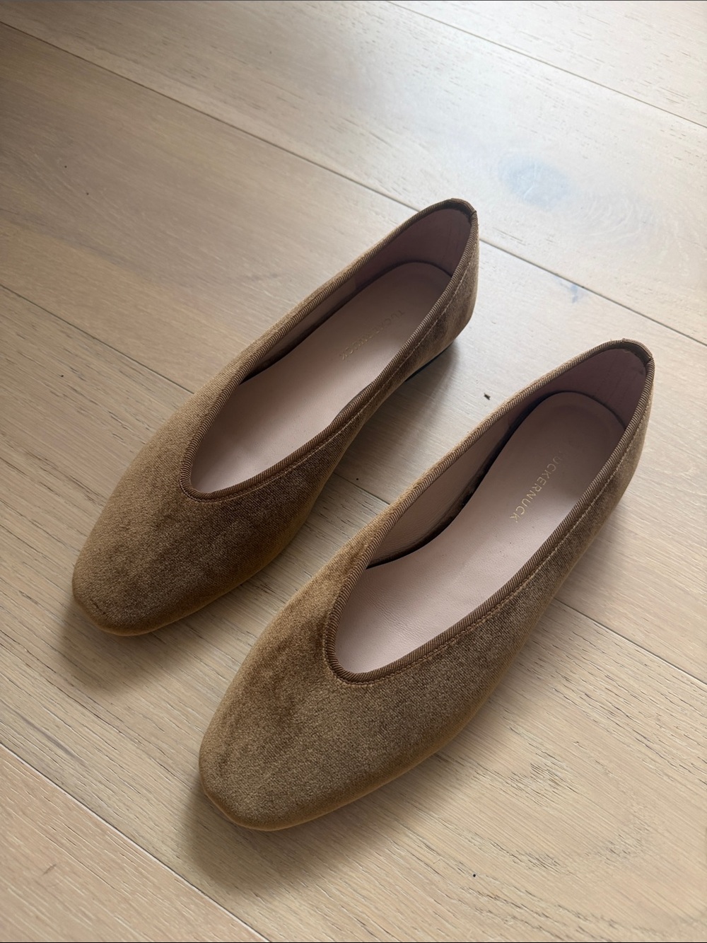 Tuckernuck Tan Suede Slip-On Flats